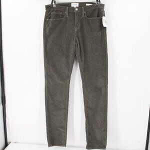 NWT Frame Jeans Mens 33 L'Homme Slim Fit Corduroy Mid Rise Lily Pad green pocket